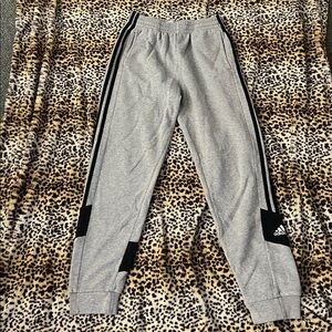 Adidas Gray Joggers with Black Details